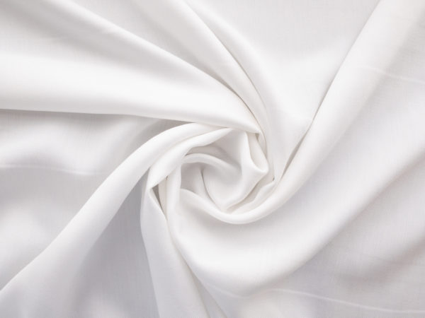 Designer Deadstock - Rayon/Silk Twill - White