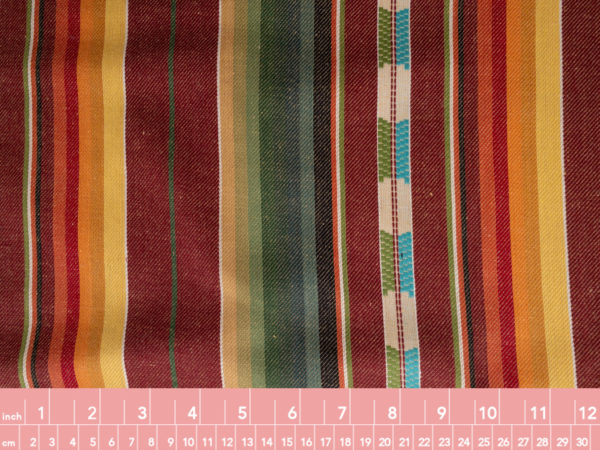 Flaring Sun - Yarn Dyed Cotton Stripe - Wine