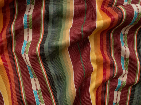 Flaring Sun - Yarn Dyed Cotton Stripe - Wine