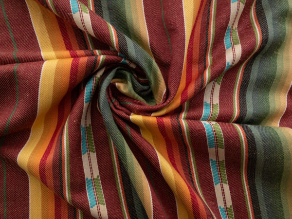 Flaring Sun - Yarn Dyed Cotton Stripe - Wine