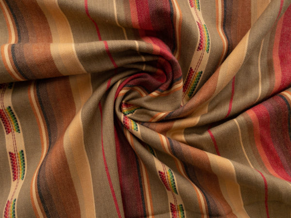 Flaring Sun Yarn Dyed Cotton Stripe - Desert Brown