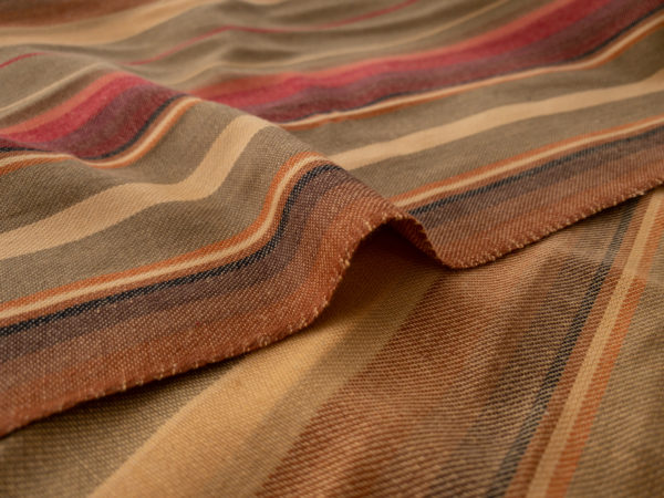 Flaring Sun Yarn Dyed Cotton Stripe - Desert Brown