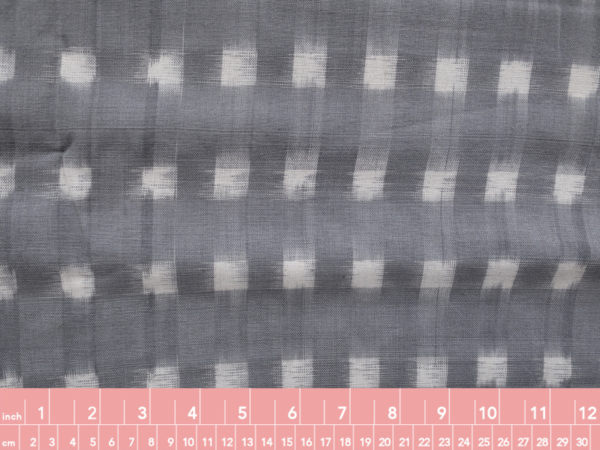 Dakota Square Cotton Ikat - Cream on Grey