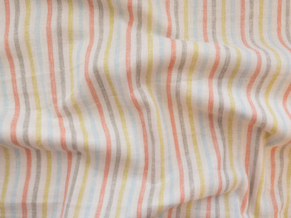 Japanese Cotton Double Gauze - Printed Stripe - Seaside