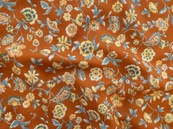 Japanese Cotton Twill - Antique Calico - Rust