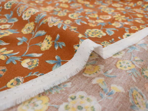 Japanese Cotton Twill - Antique Calico - Rust