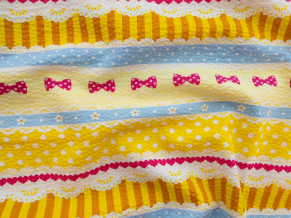 Japanese Cotton Seersucker - Sweet Stripes - Yellow/Blue