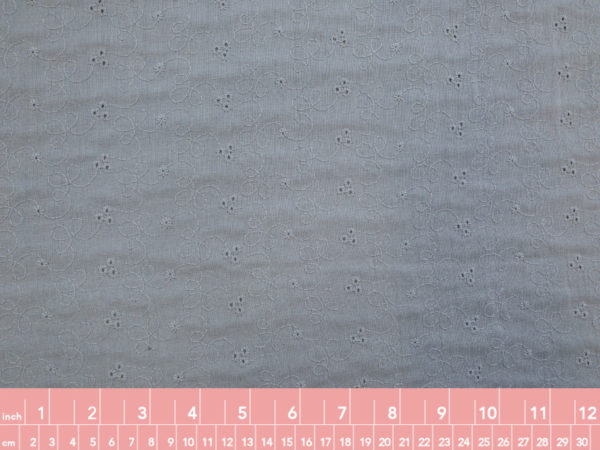 Japanese Embroidered Cotton Double Gauze - Mist