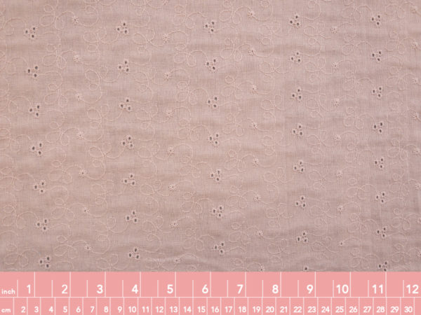 Japanese Embroidered Cotton Double Gauze - Dusty Rose