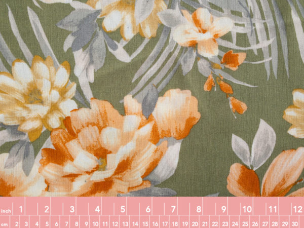 Designer Deadstock - Rayon Crepe - Tropical Bouquet