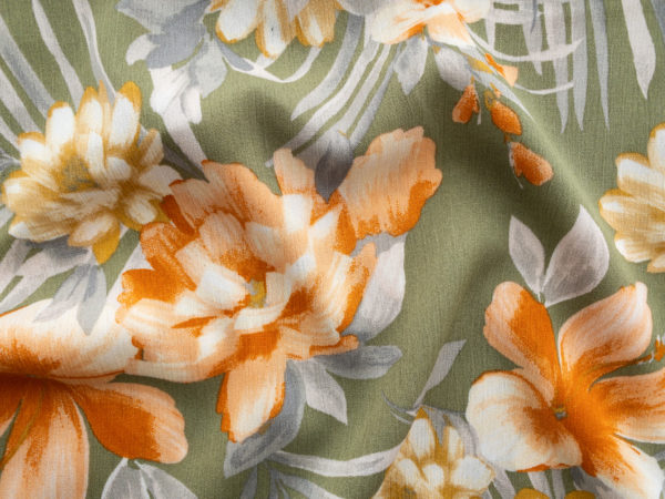 Designer Deadstock - Rayon Crepe - Tropical Bouquet