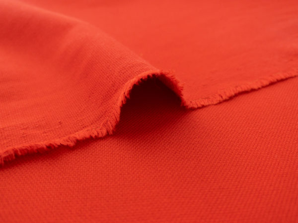 Designer Deadstock - Stretch Cotton/Spandex Canvas - Blood Orange