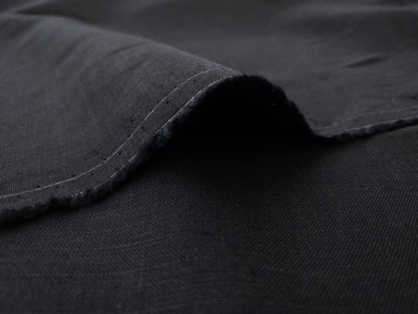 Italian Designer Deadstock - Stretch Linen/Spandex - Black