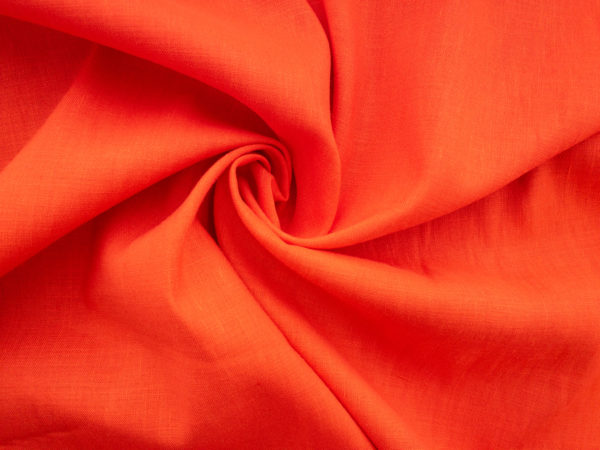 Italian Designer Deadstock - Stretch Linen/Spandex - Marmalade