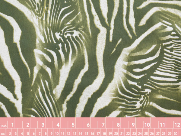 Italian Designer Deadstock - Cotton Stretch Shirting - Zebra - Green