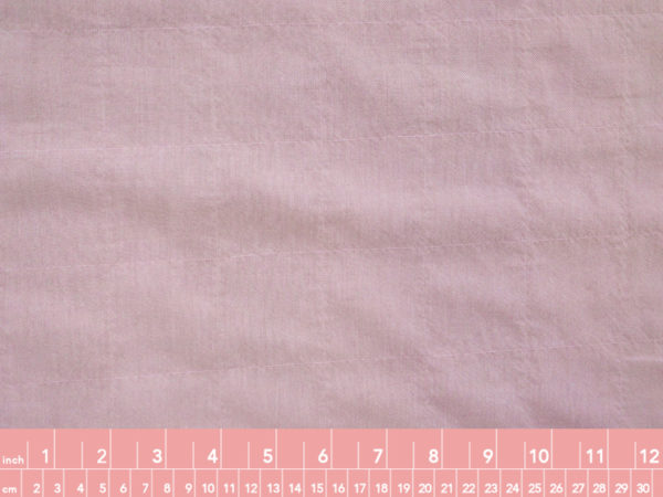 Designer Deadstock - Windowpane Cotton Shirting - Pale Pink