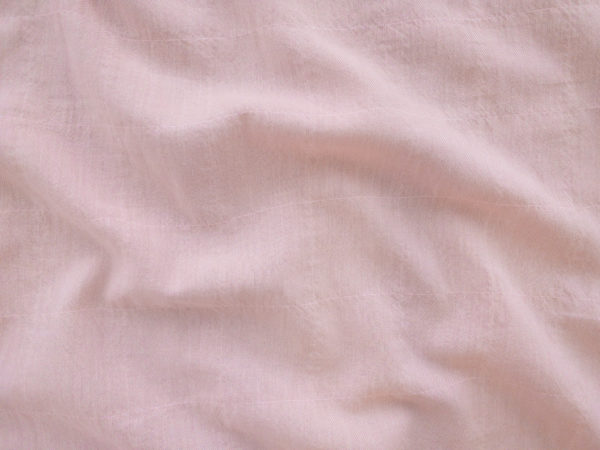 Designer Deadstock - Windowpane Cotton Shirting - Pale Pink