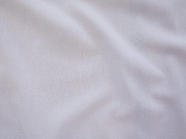 Designer Deadstock - Pima Cotton - Herringbone Shirting - White