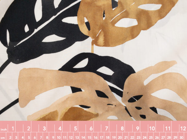 Italian Designer Deadstock - Cotton Sateen - Watercolor Monstera