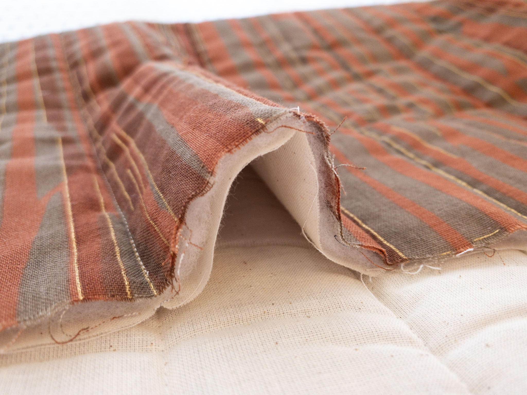 Nani Iro Quilted Cotton/Linen Double Gauze Islands Brown