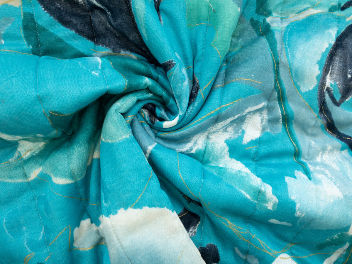 Nani Iro – Quilted Cotton Double Gauze – As It Is – Teal ...