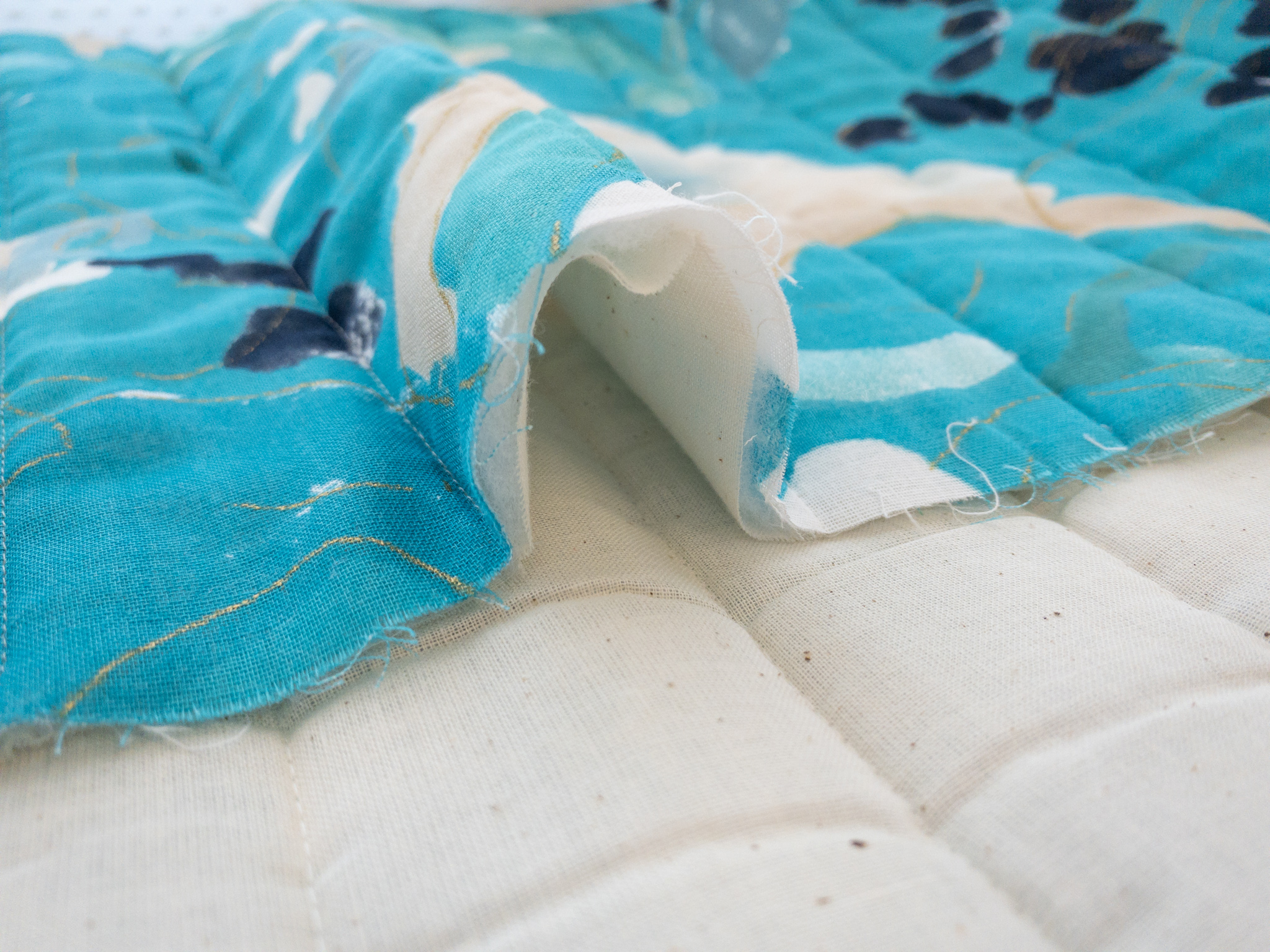 Nani Iro Quilted Cotton Double Gauze As It Is Teal