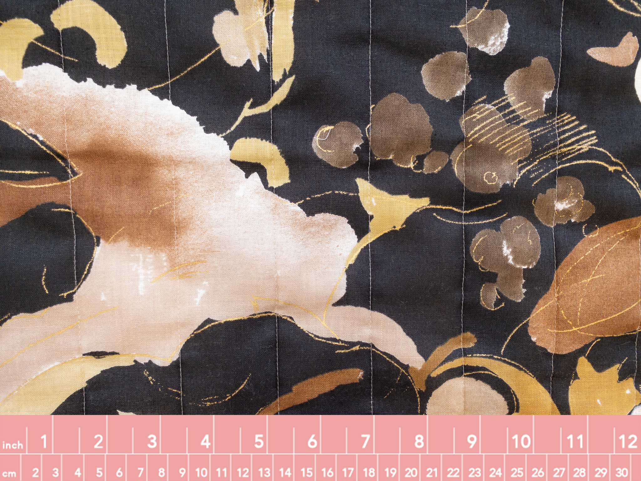 Nani Iro Quilted Linen Sheeting As It Is Brown Stonemountain