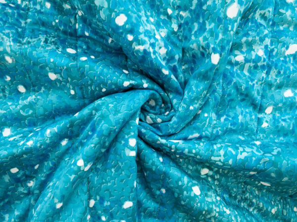 Nani Iro – Quilted Cotton Sateen – Bird’s Eye – Teal