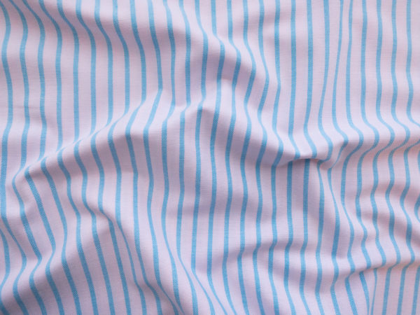 Designer Deadstock - Yarn Dyed Cotton Oxford - Pink/Blue Stripes