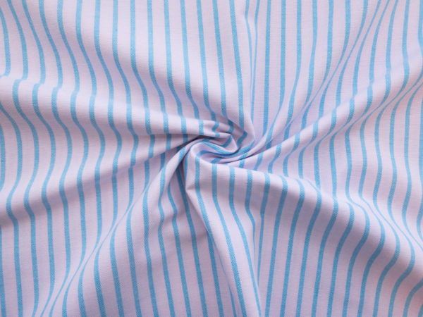 Designer Deadstock - Yarn Dyed Cotton Oxford - Pink/Blue Stripes