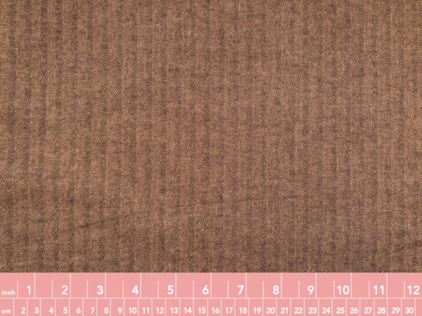 Designer Deadstock - Cotton Herringbone Twill - Coffee