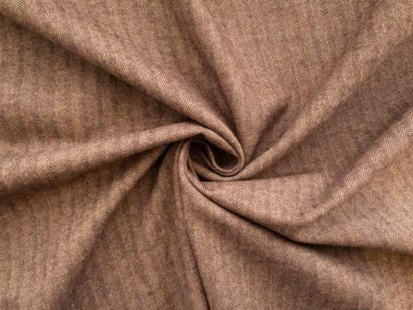 Designer Deadstock - Cotton Herringbone Twill - Coffee