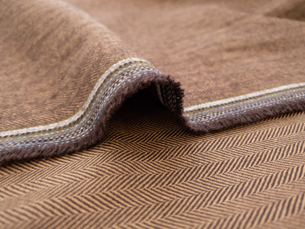 Designer Deadstock - Cotton Herringbone Twill - Coffee