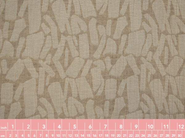 Cotton/Linen/Rayon Jacquard - Shapes - Oatmeal