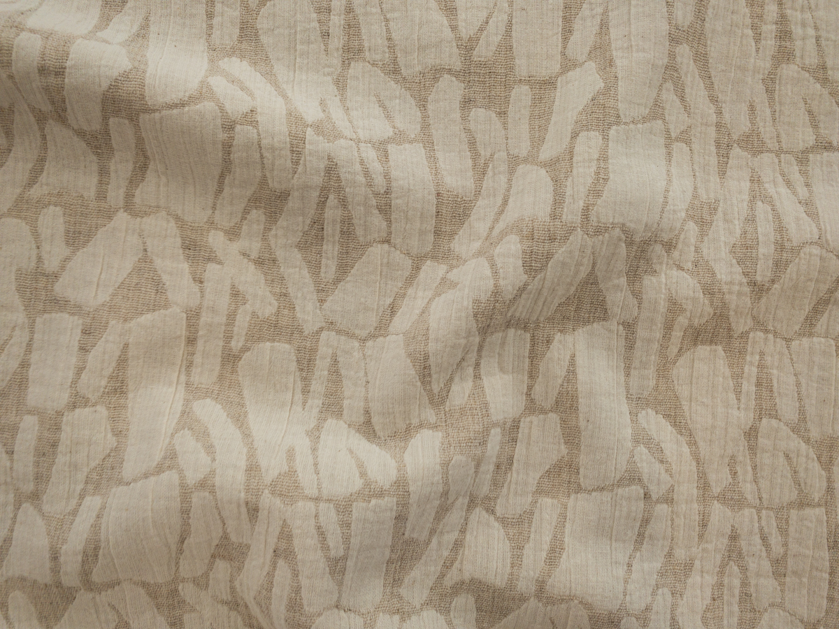 Cotton/Linen/Rayon Jacquard - Shapes - Oatmeal - Stonemountain