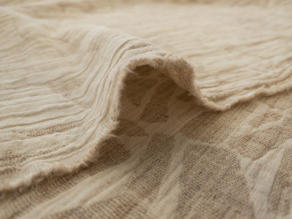 Cotton/Linen/Rayon Jacquard - Shapes - Oatmeal