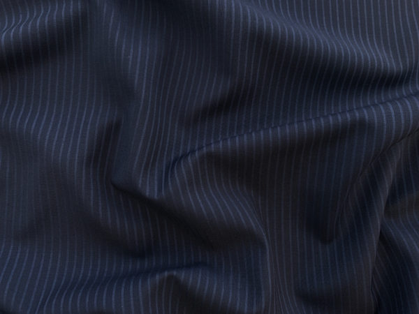 Designer Deadstock – Tropical Weight Wool Stripe – Navy