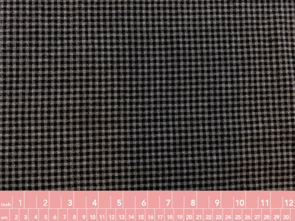 Designer Deadstock – Wool Gingham – Espresso/Grey