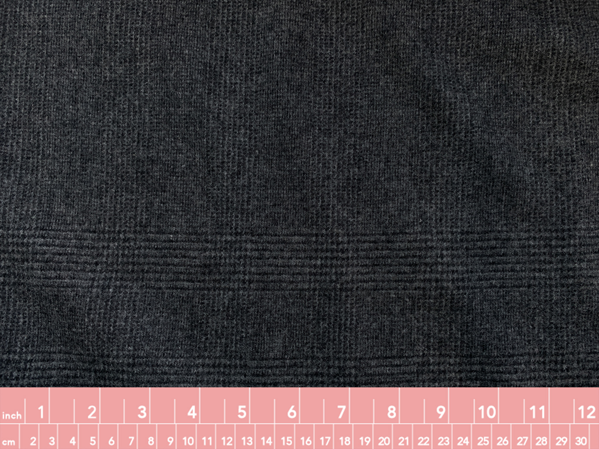 Designer Deadstock Wool Glen Plaid Iron Stonemountain & Daughter Fabrics