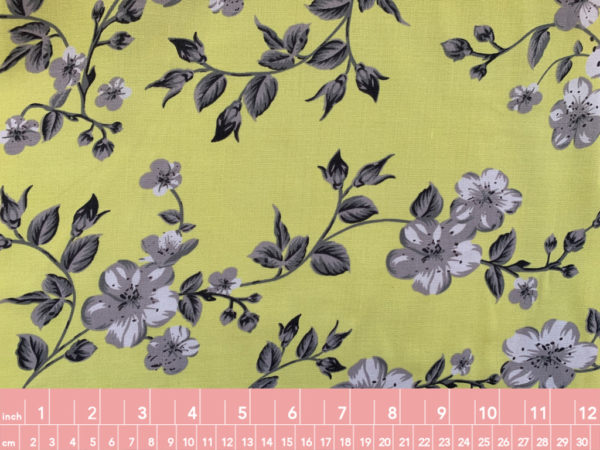 Designer Deadstock - Rayon Challis - Floating Floral - Pink