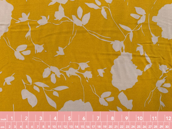 Designer Deadstock - Rayon Challis - Floating Floral - Pink