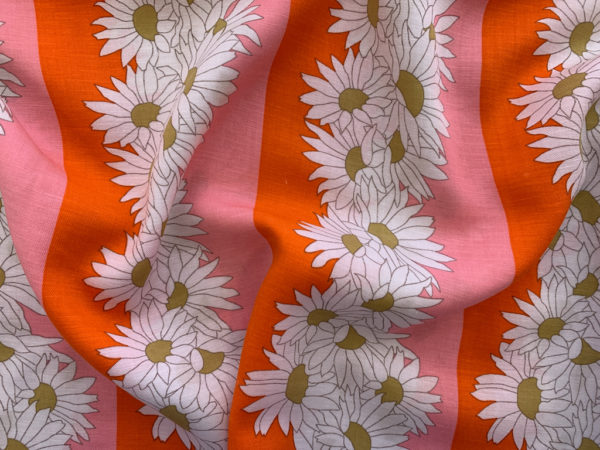 Designer Deadstock - Rayon Challis - Floating Floral - Pink