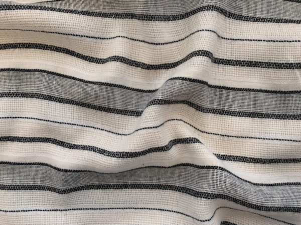 Designer Deadstock - Cotton/Rayon Yarn Dye - Damask Stripe