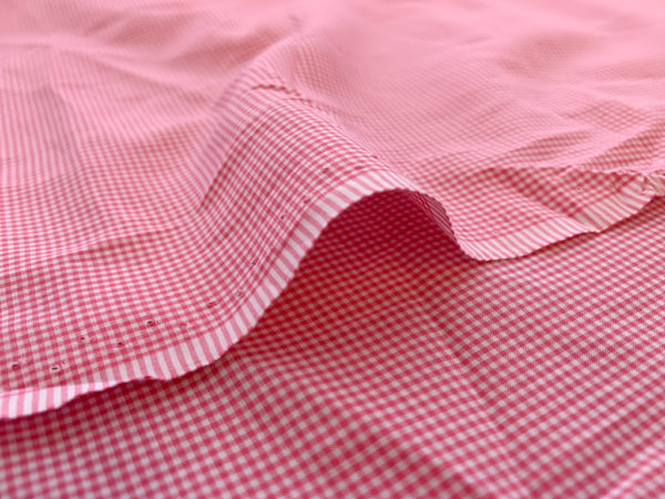 Designer Deadstock - Cotton Shirting - Mini Gingham - Cherry