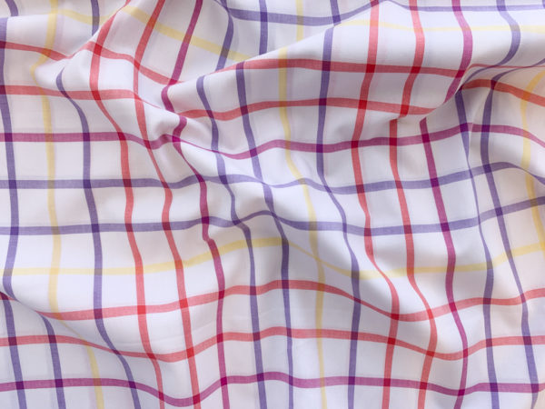 Designer Deadstock - Yarn Dyed Cotton Shirting - Preppy Plaid