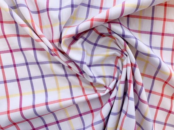 Designer Deadstock - Yarn Dyed Cotton Shirting - Preppy Plaid