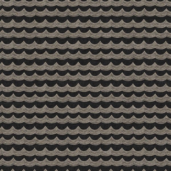 FIGO – Terra Linen/Cotton Canvas – Waves – Black