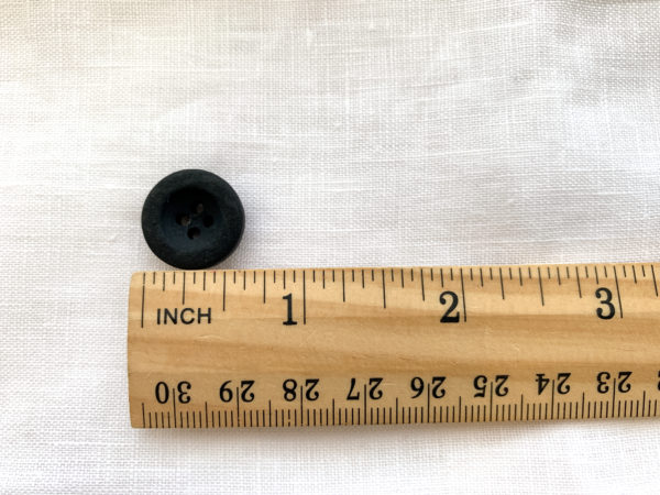 Chunky Corozo Buttons – Matte Black – 4 Hole