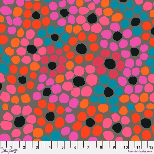 Quilting Cotton - Kaffe Fassett Collective - Flower Dot - Grey