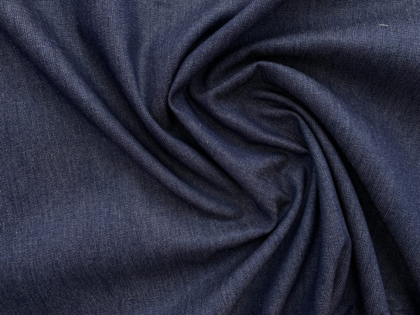 Designer Deadstock – Yarn Dyed Cotton Chambray Faille – Indigo